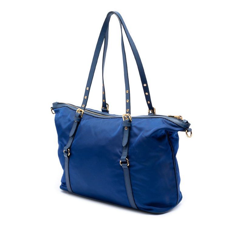 Saffiano Trimmed Tessuto Satchel - Image 2