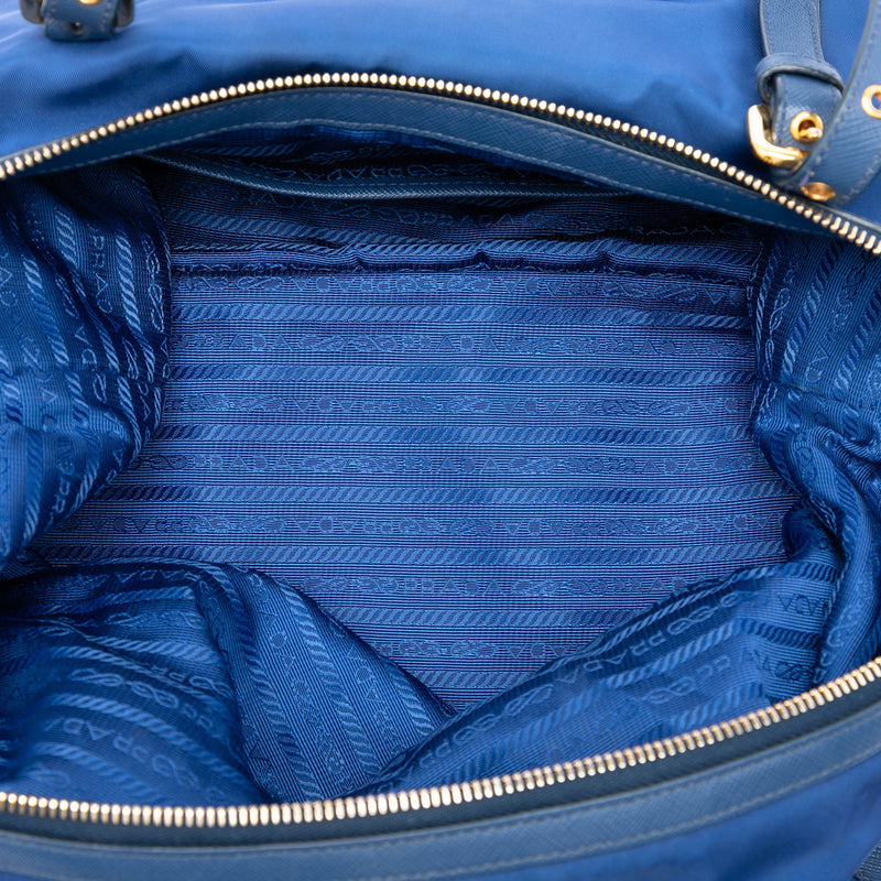 Saffiano Trimmed Tessuto Satchel - Image 4