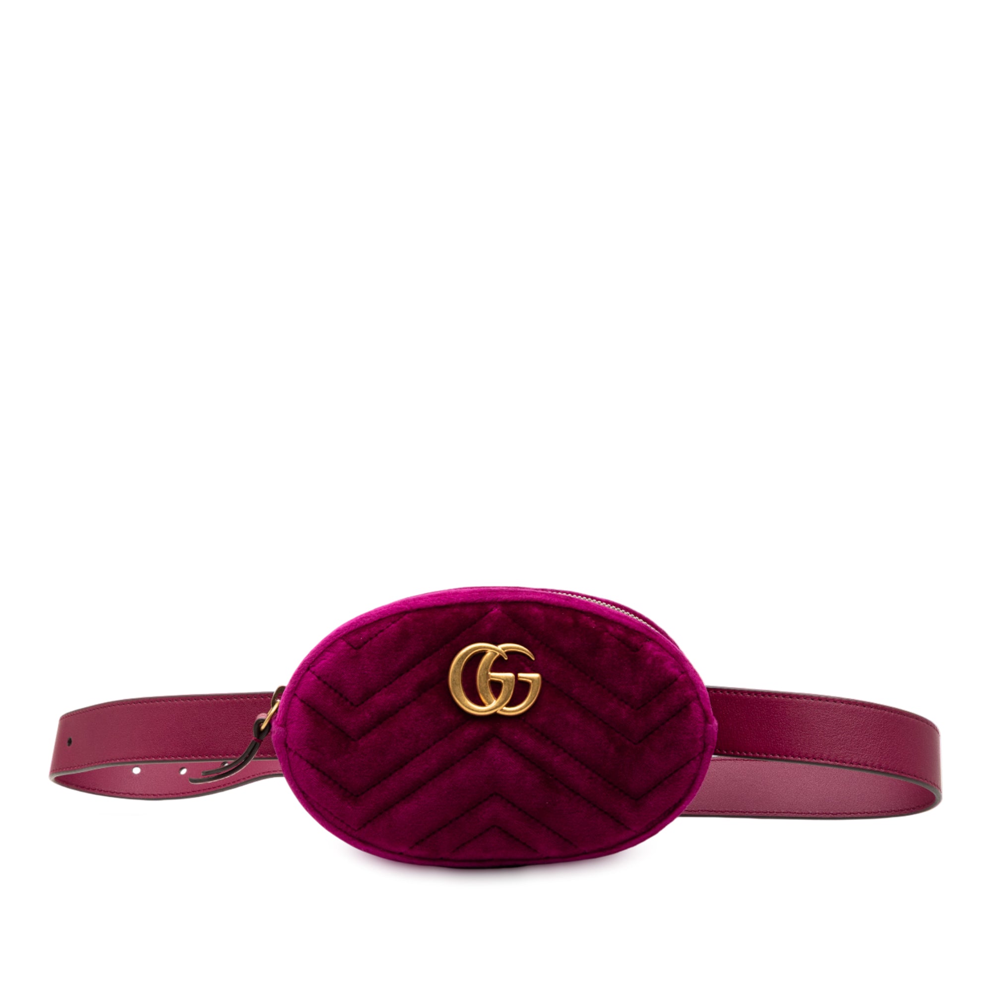 GG Marmont Matelasse Velvet Belt Bag - Image 1