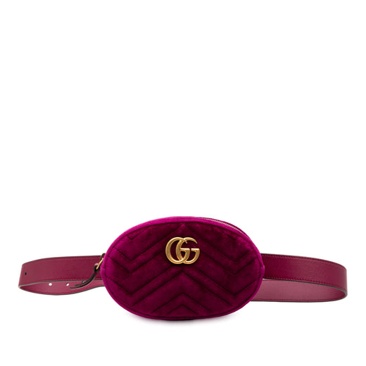 GG Marmont Matelasse Velvet Belt Bag - Image 1