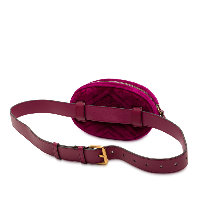 GG Marmont Matelasse Velvet Belt Bag - Image 2
