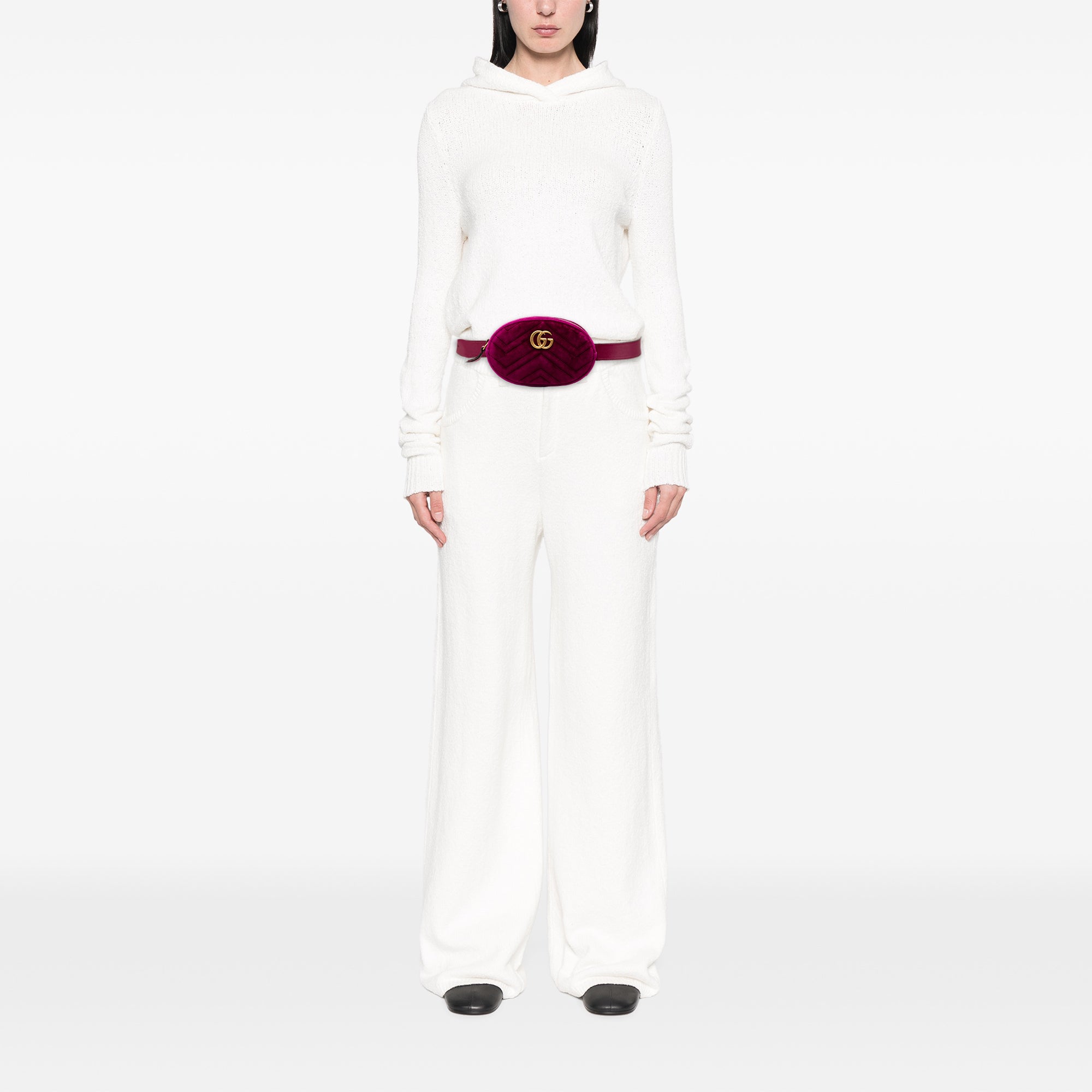 GG Marmont Matelasse Velvet Belt Bag - Image 8