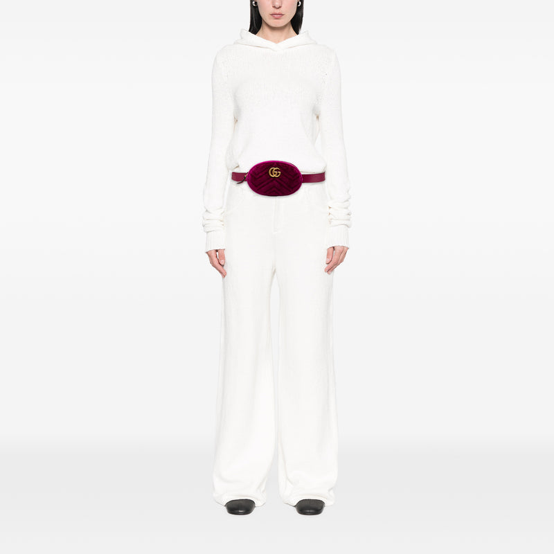 GG Marmont Matelasse Velvet Belt Bag - Image 8
