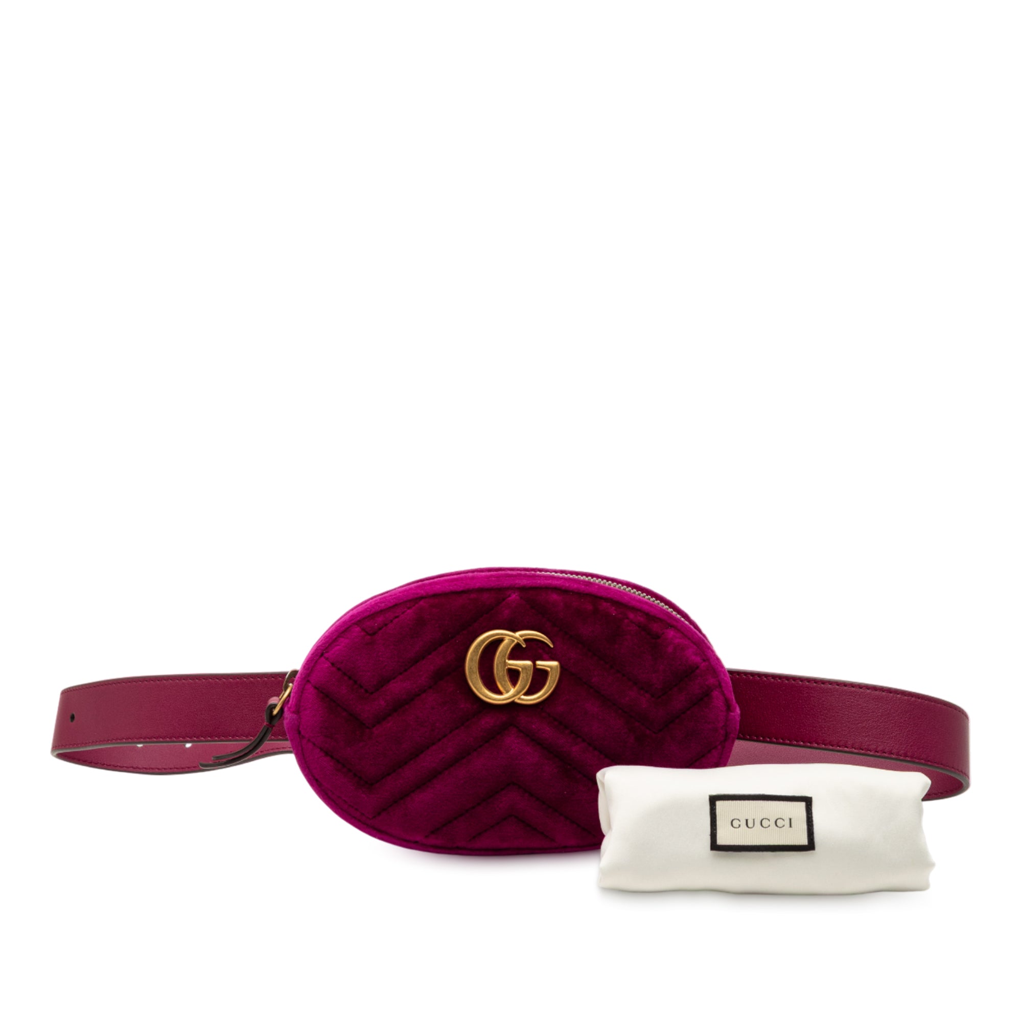 GG Marmont Matelasse Velvet Belt Bag - Image 9