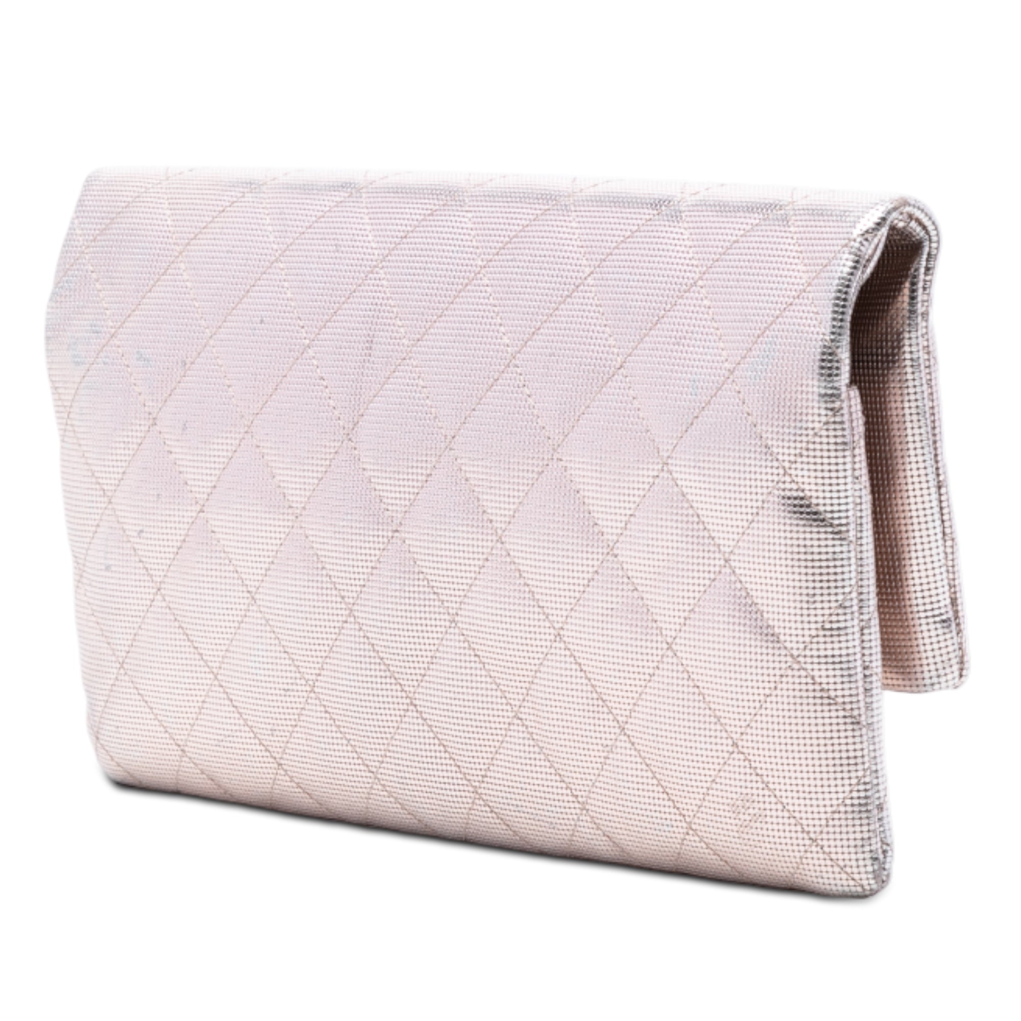 Quilted Calfskin Pixel Effect Beauty Foldover Clutch - Image 2