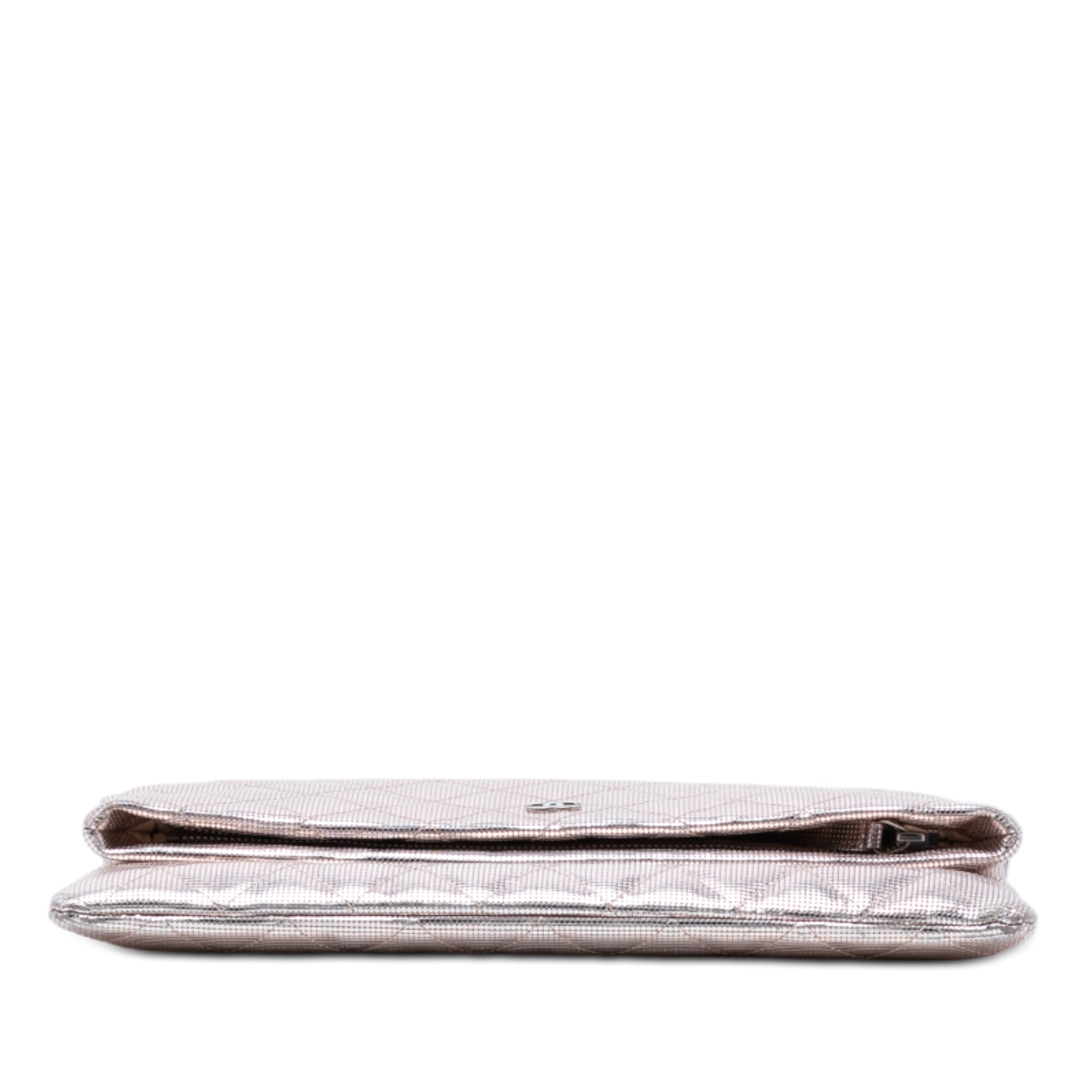 Quilted Calfskin Pixel Effect Beauty Foldover Clutch - Image 3
