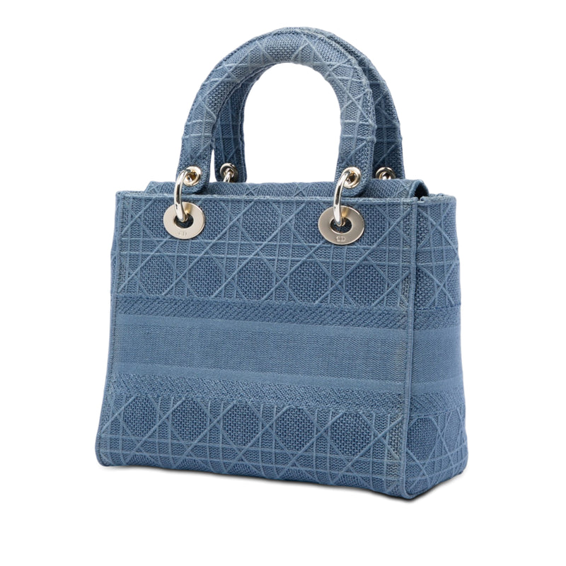 Medium Embroidered Canvas Cannage Lady D Lite - Image 2