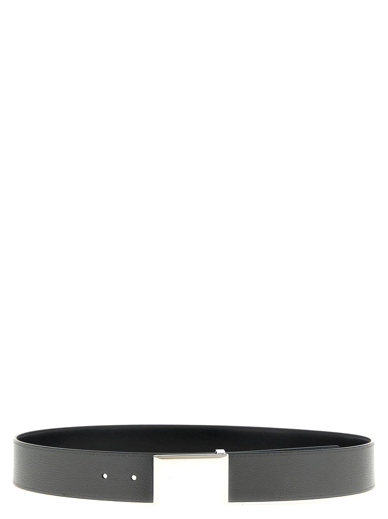 Givenchy Reversible Calf Leather Belt — Black