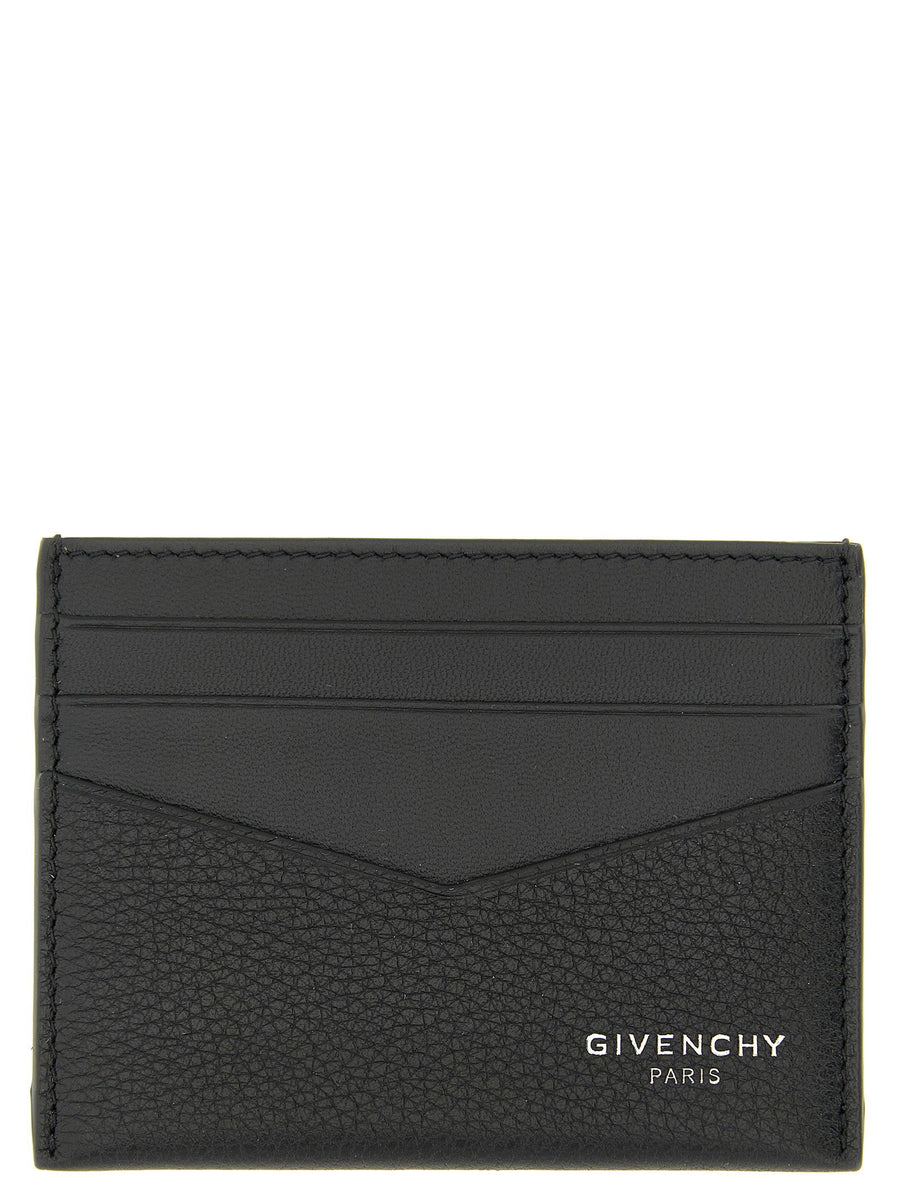 Givenchy Hammered Leather Card Case — Black Cases