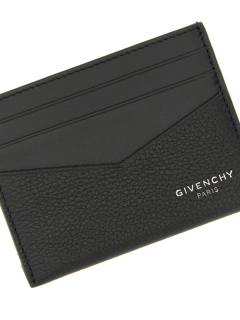 Givenchy Hammered Leather Card Case — Black Cases
