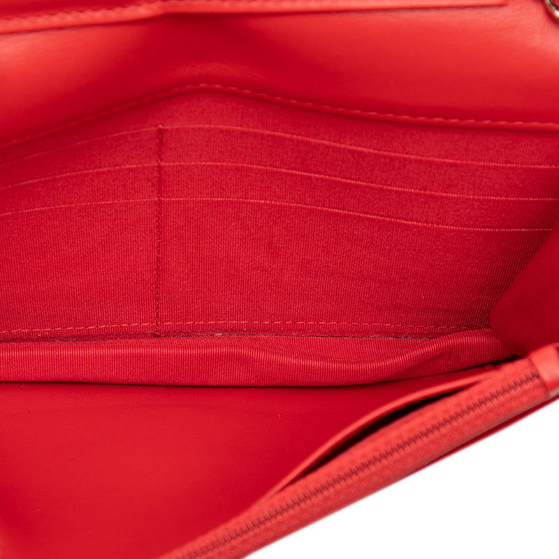 CC Embossed Lambskin Camellia Wallet On Chain - Image 4