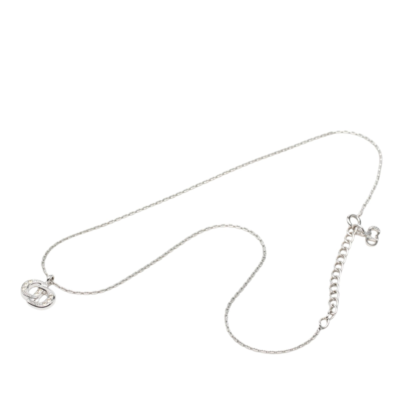 Brass and Strass CD Logo Pendant Necklace - Image 1