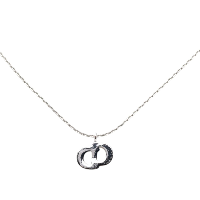 Brass and Strass CD Logo Pendant Necklace - Image 3