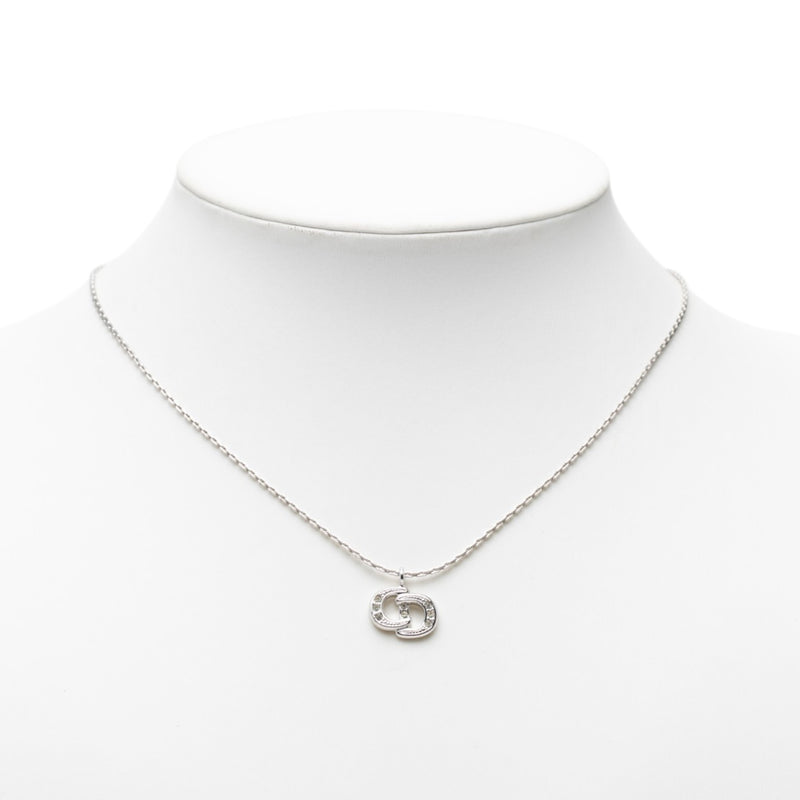 Brass and Strass CD Logo Pendant Necklace - Image 6