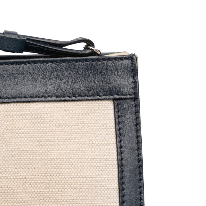 Canvas Navy Pochette Crossbody - Image 10