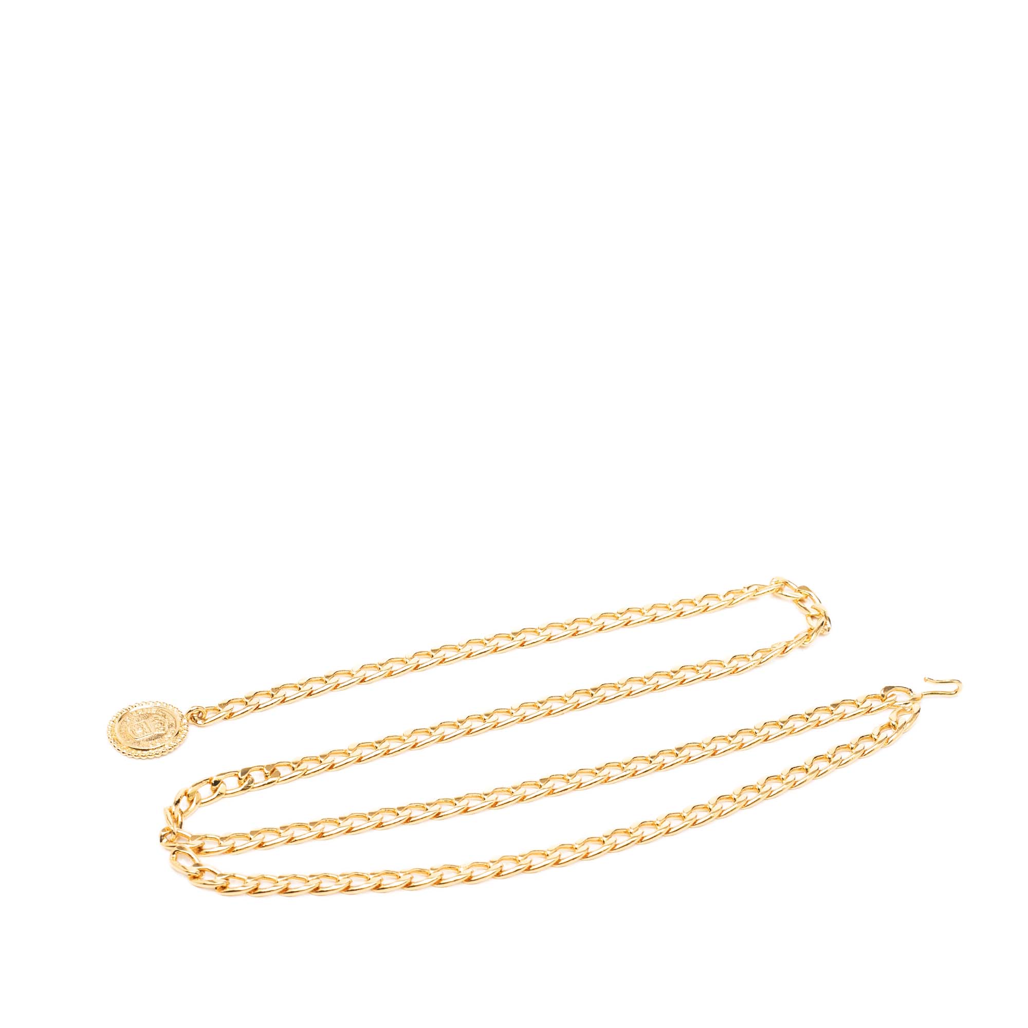 Gold Plated Medallion Rue Cambon Chain Belt - Image 3