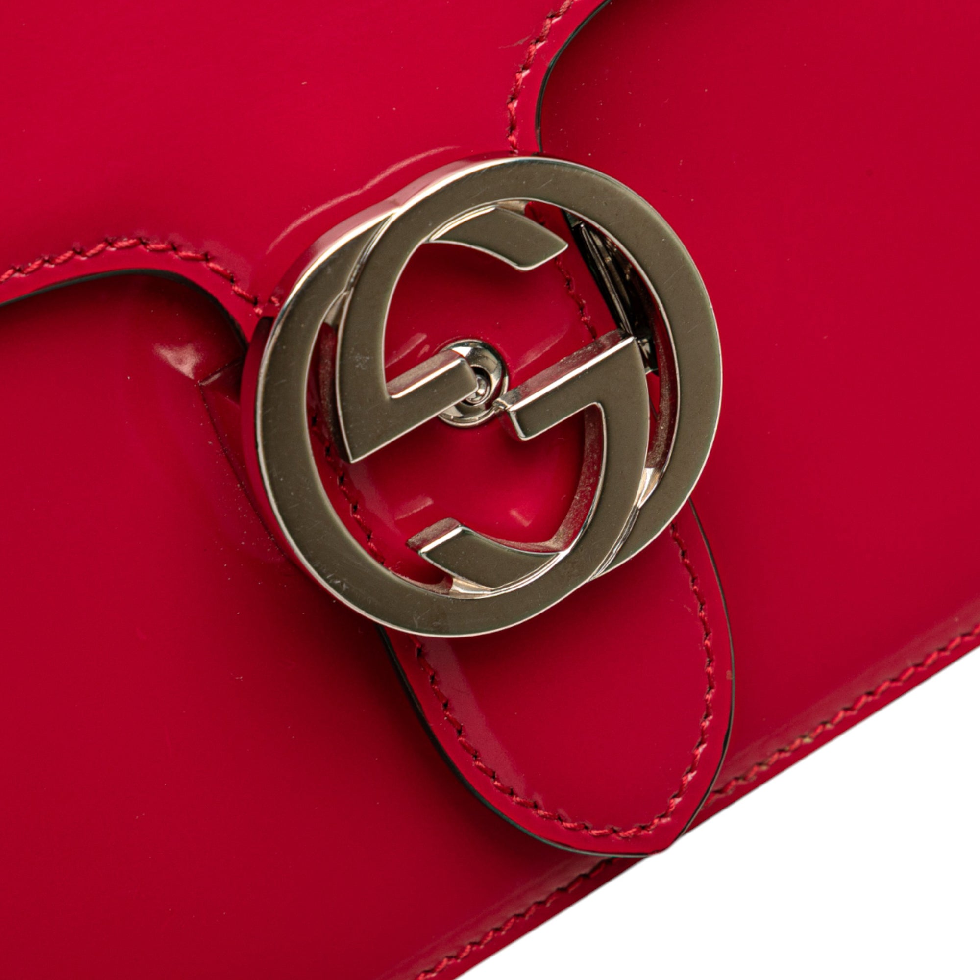 Medium Patent Interlocking G Crossbody - Image 7