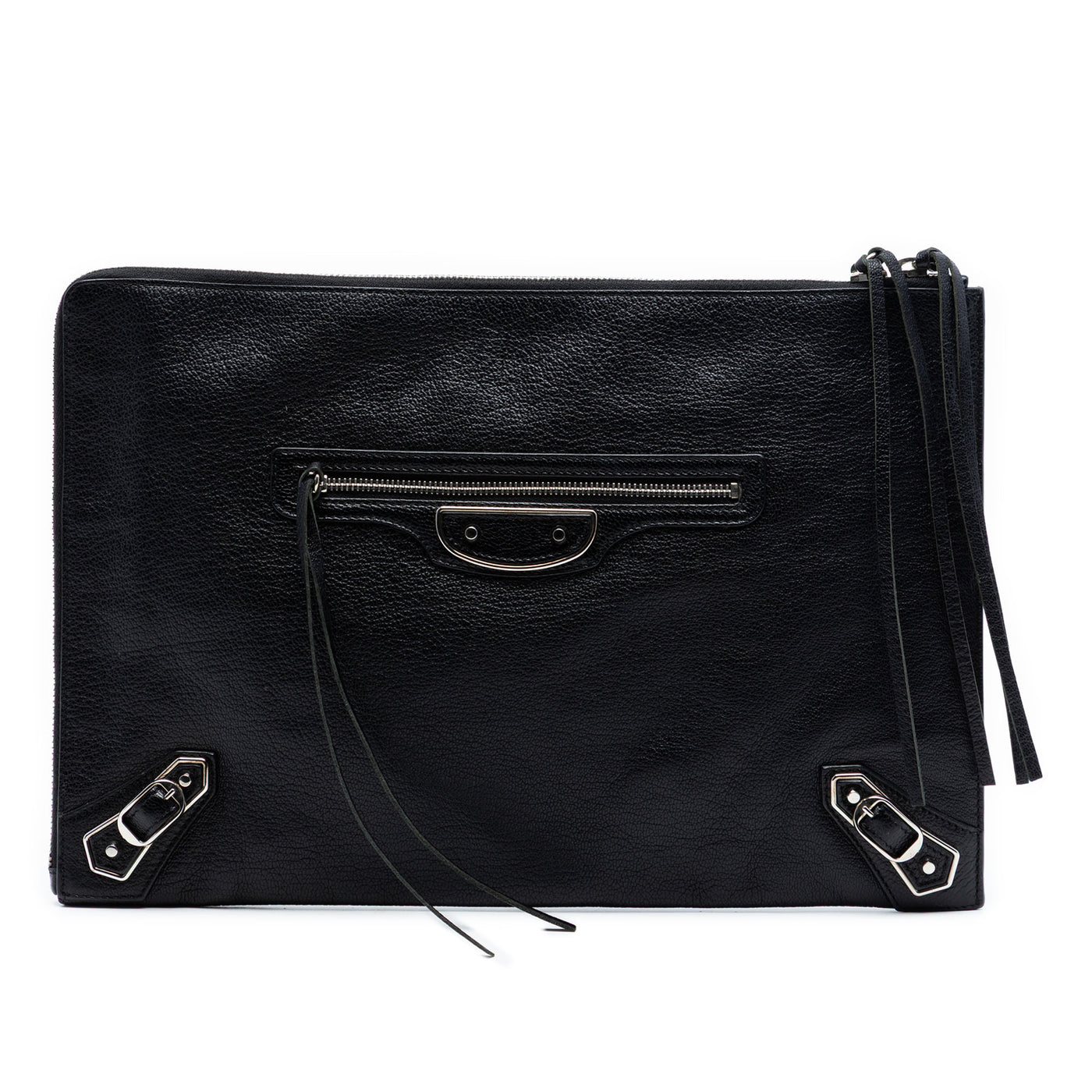 Goatskin Motocross Classic Metallic Edge Clutch - Image 1
