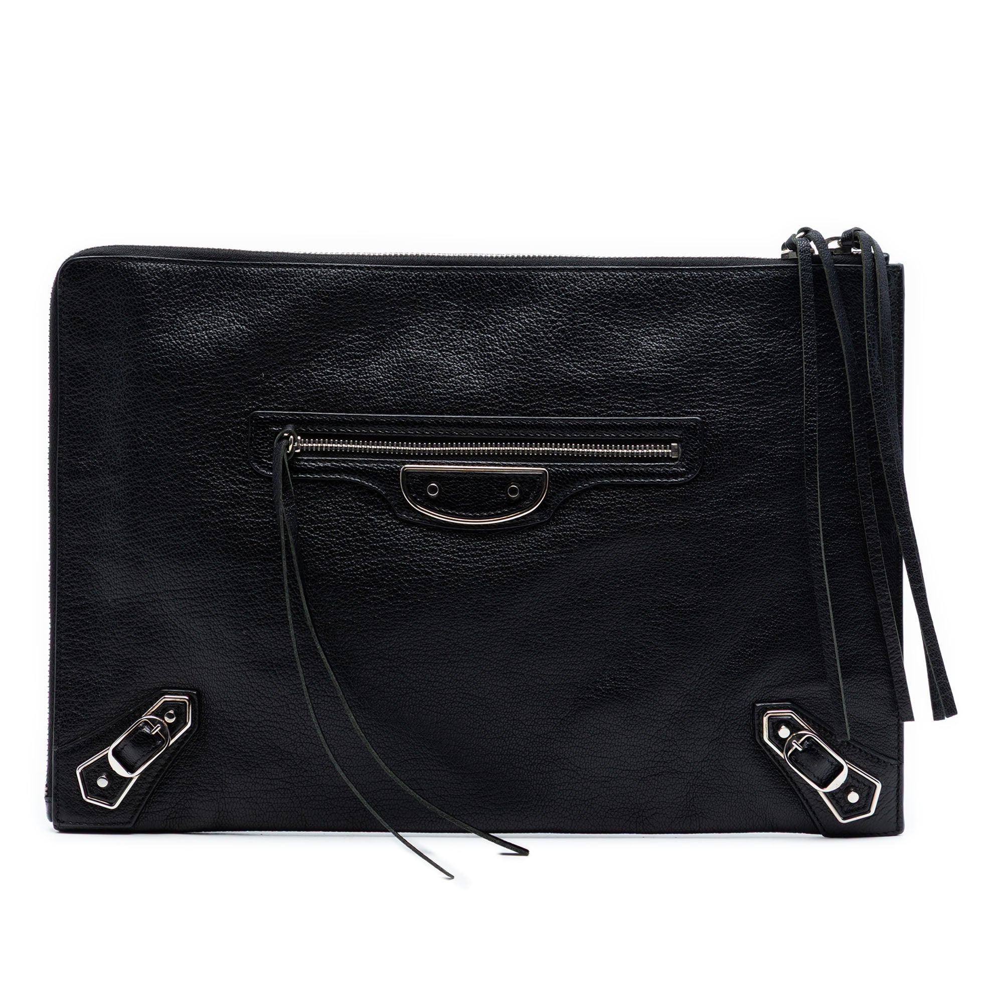 Goatskin Motocross Classic Metallic Edge Clutch - Image 1
