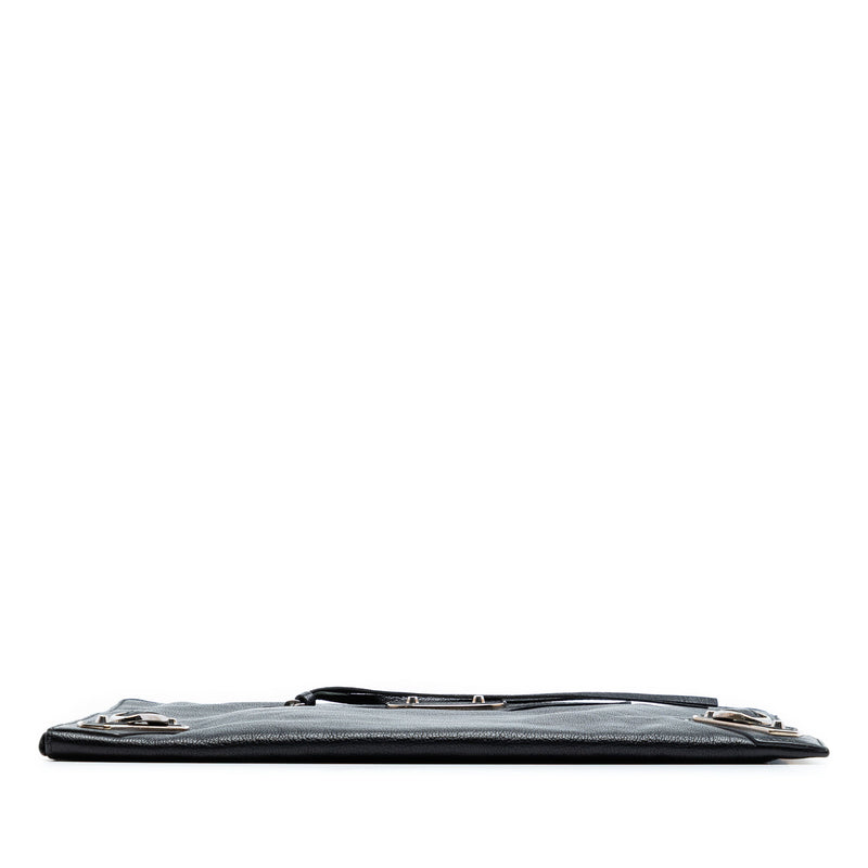 Goatskin Motocross Classic Metallic Edge Clutch - Image 3