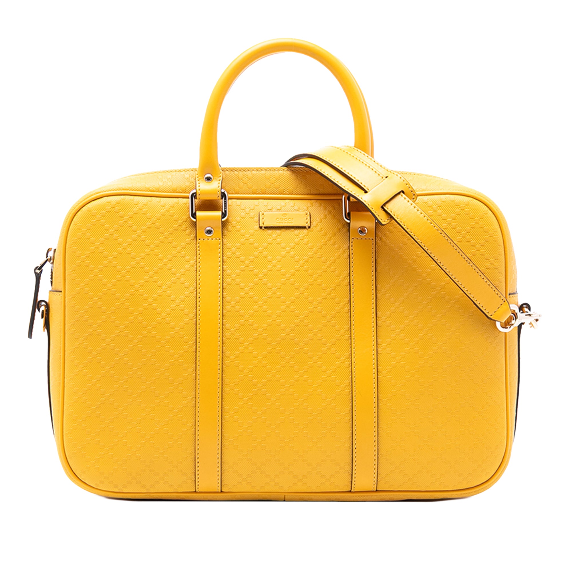 Medium Diamante Bright Leather Business Bag - Image 1