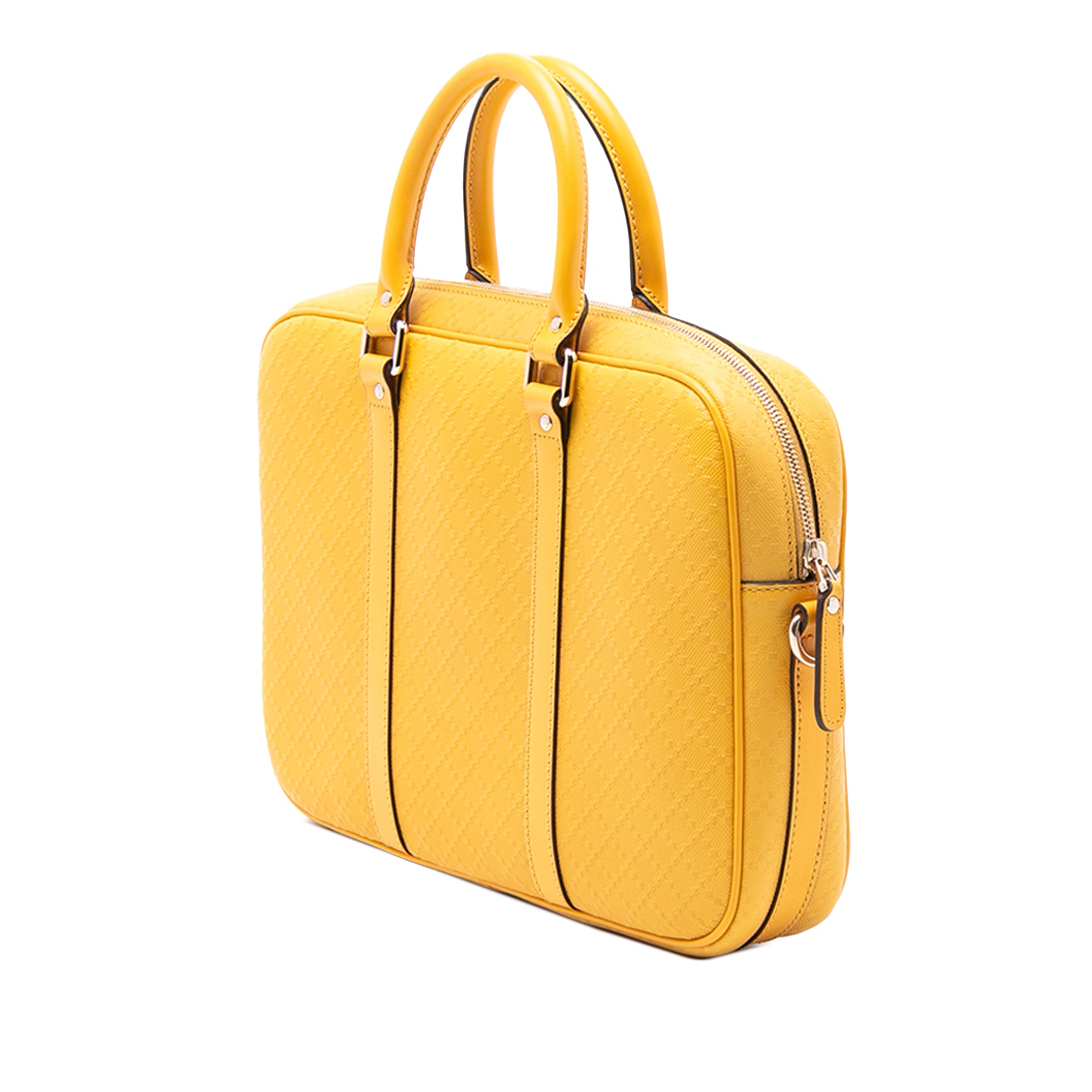 Medium Diamante Bright Leather Business Bag - Image 2