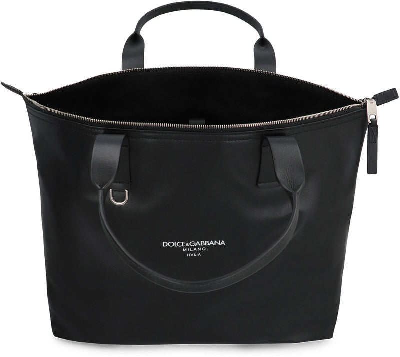 Dolce & Gabbana Adamo Tote Bag — Black Calf Leather