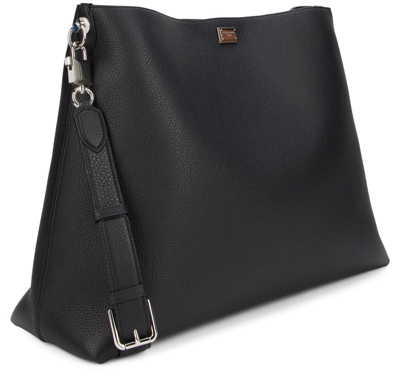 Dolce & Gabbana Vittoria Tote Bag — Black Calfskin