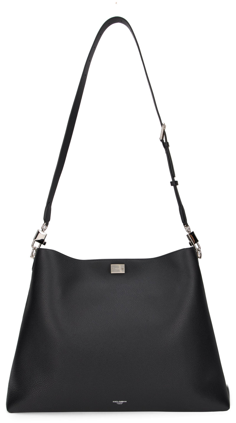 Dolce & Gabbana Vittoria Tote Bag — Black Calfskin