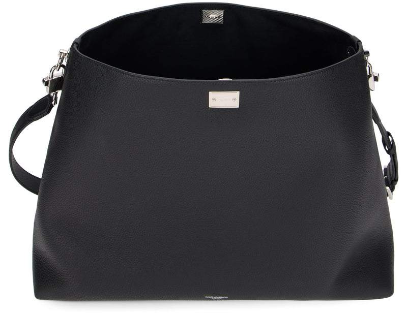 Dolce & Gabbana Vittoria Tote Bag — Black Calfskin