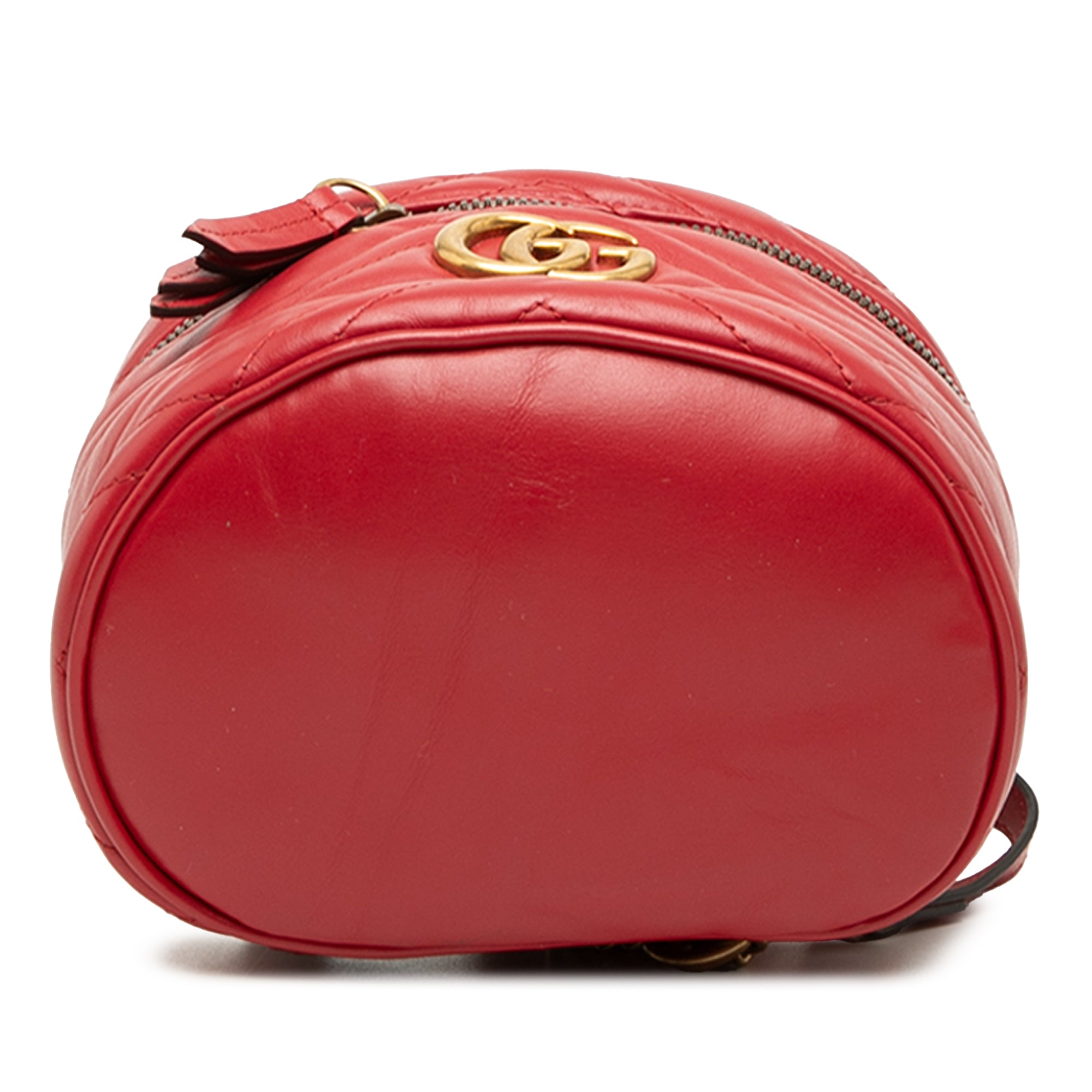 Mini GG Marmont Matelasse Calfskin Round Backpack - Image 3
