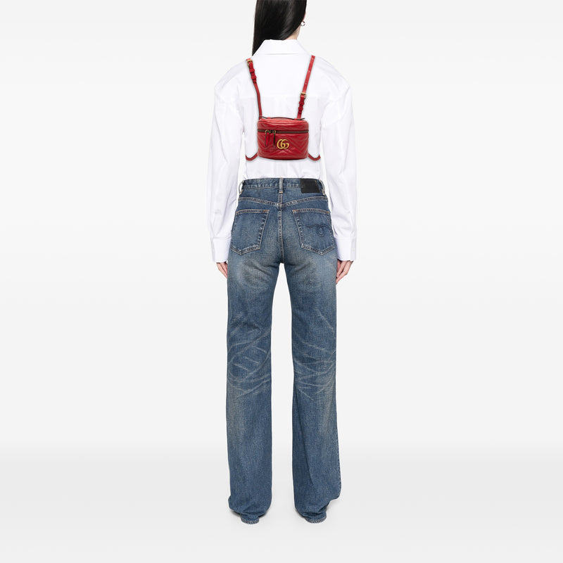 Mini GG Marmont Matelasse Calfskin Round Backpack - Image 7