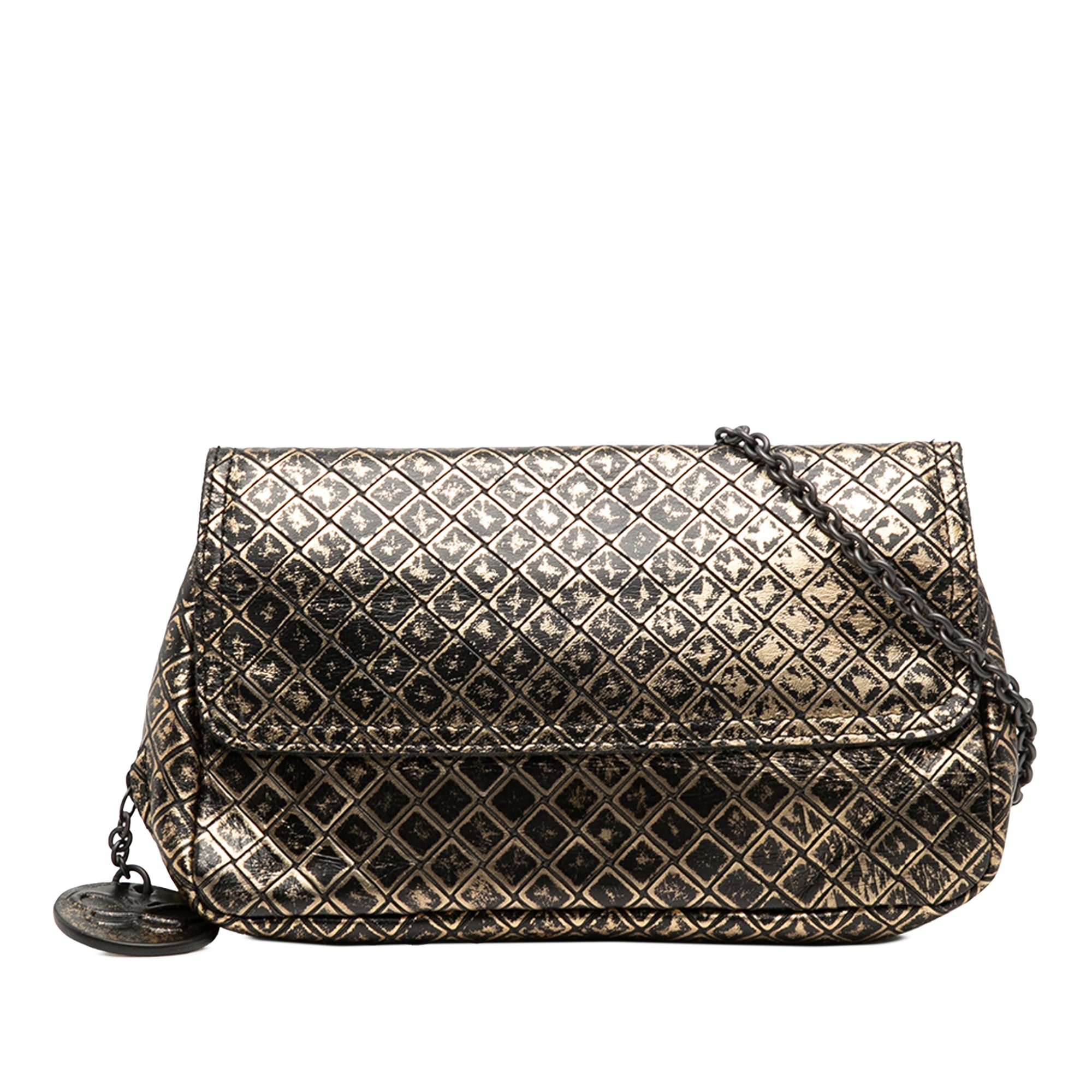 Metallic Calfskin Intrecciomirage Chain Flap Crossbody - Image 1