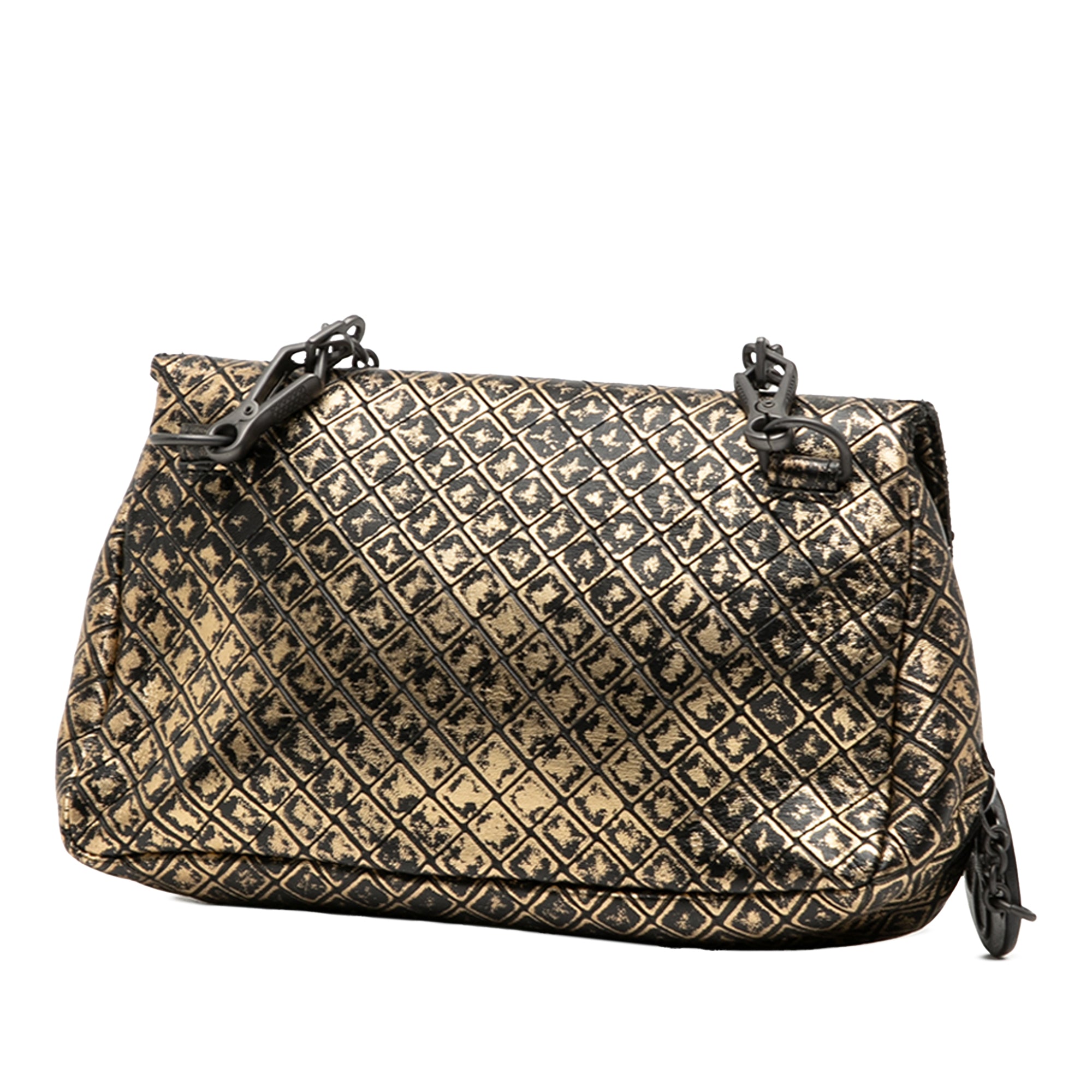 Metallic Calfskin Intrecciomirage Chain Flap Crossbody - Image 2