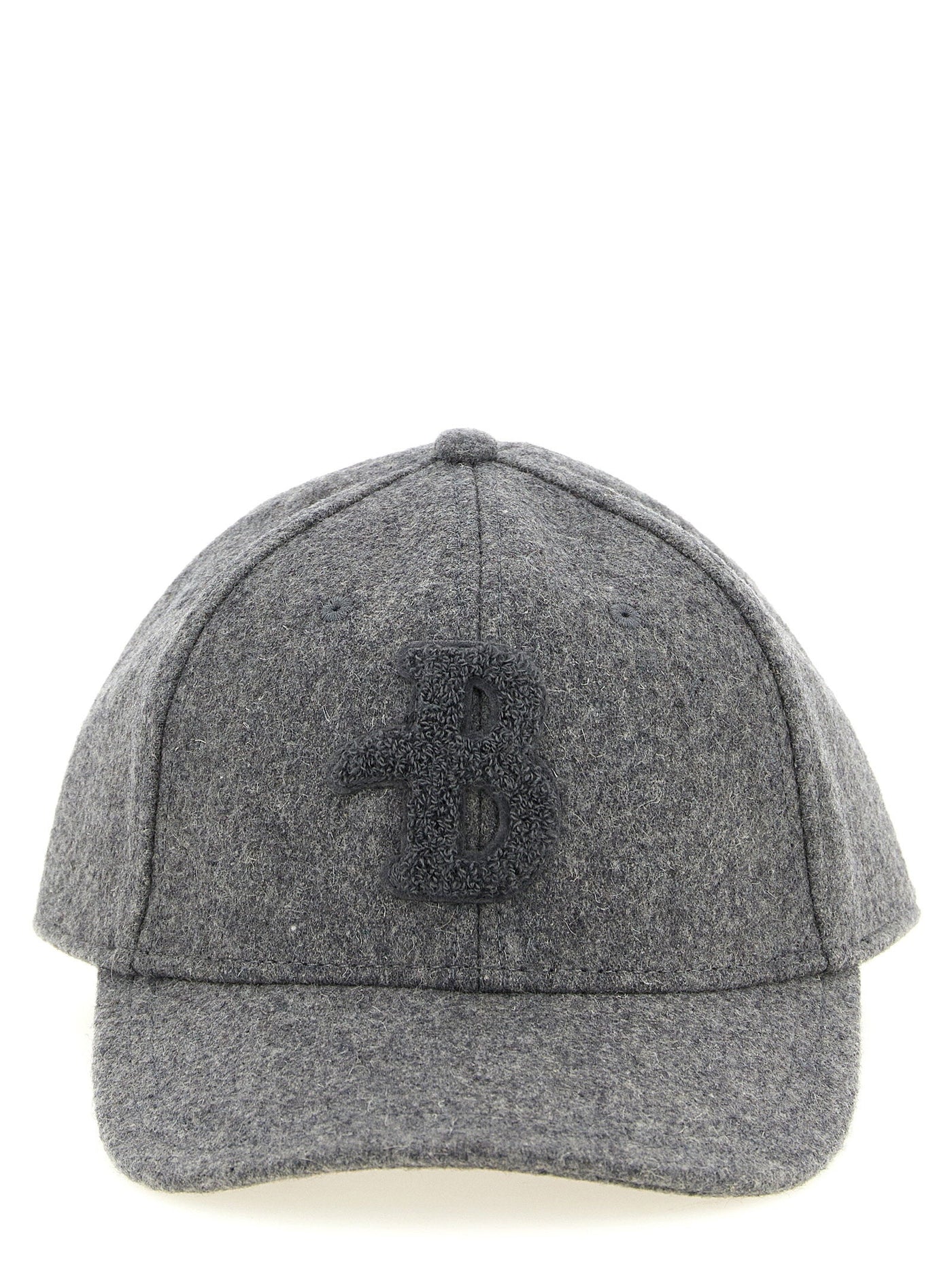 Ballantyne Monogram Patch Baseball Cap — Grey Wool Blend Caps