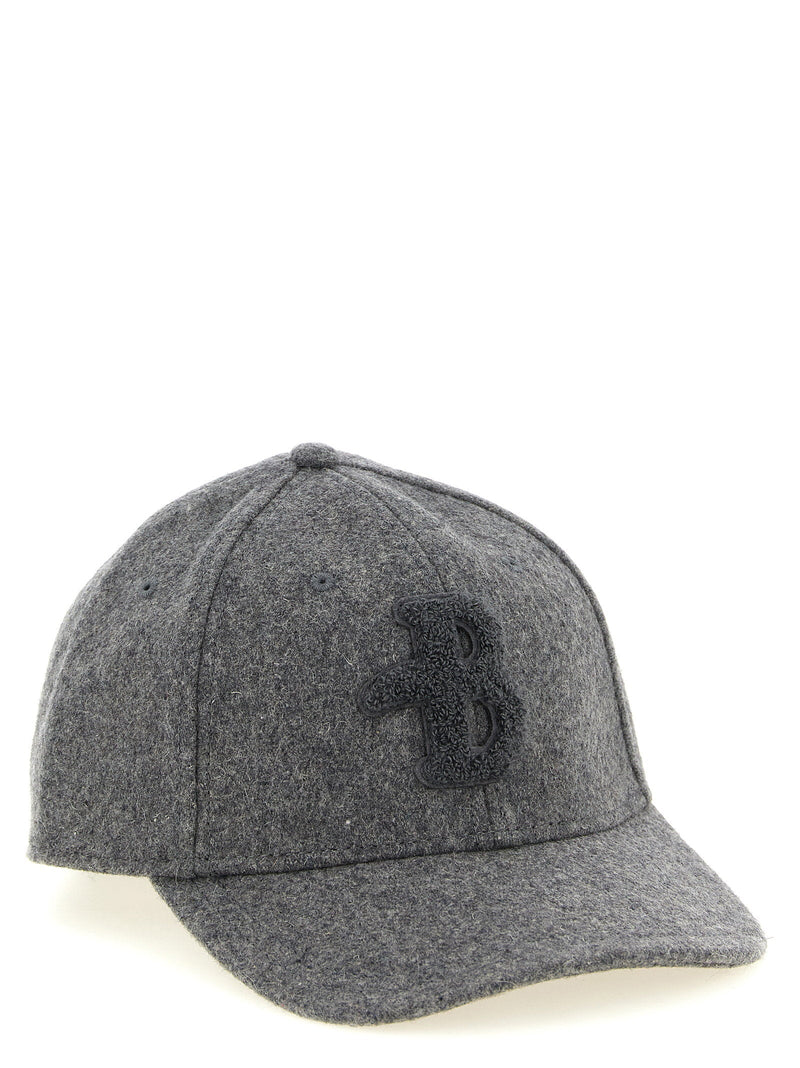 Ballantyne Monogram Patch Baseball Cap — Grey Wool Blend Caps