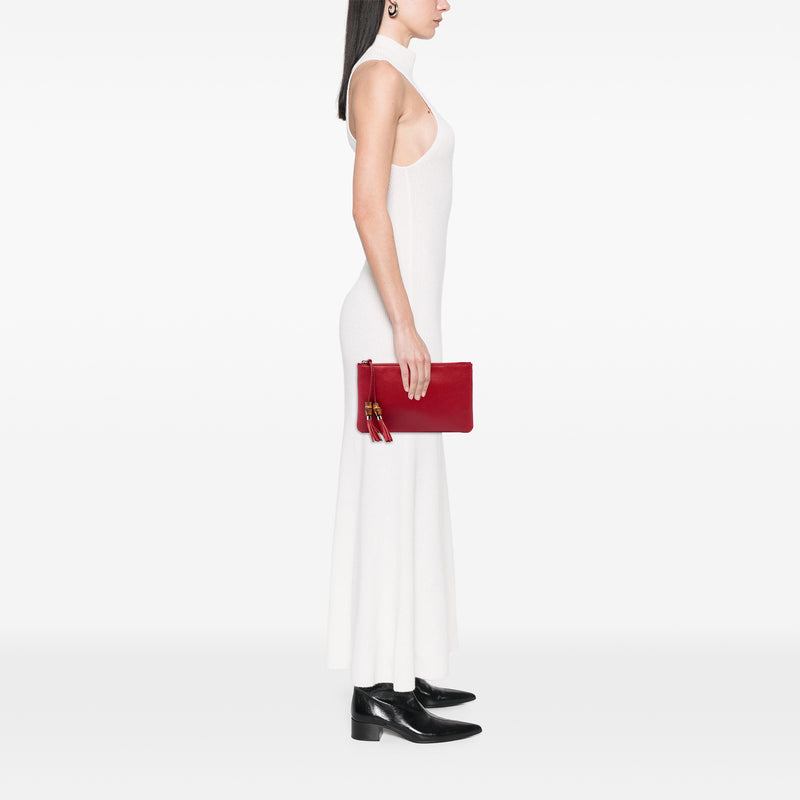 Calfskin Bamboo Clutch - Image 6