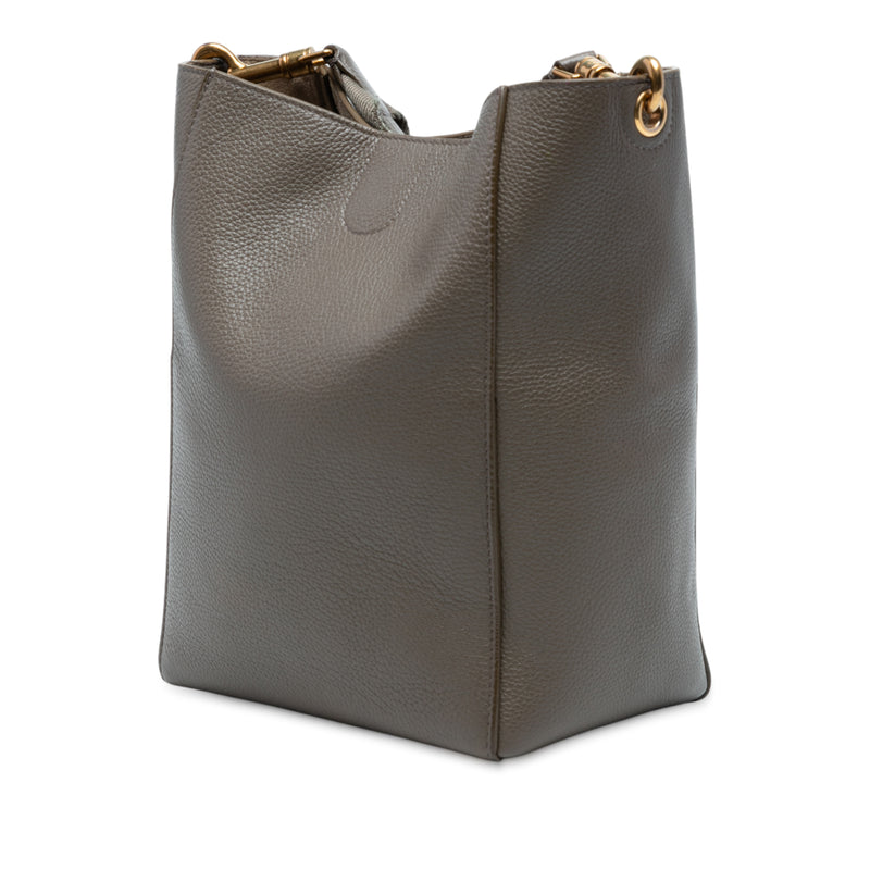 Small Soft Grained Calfskin Seau Sangle Bucket Bag - Image 2