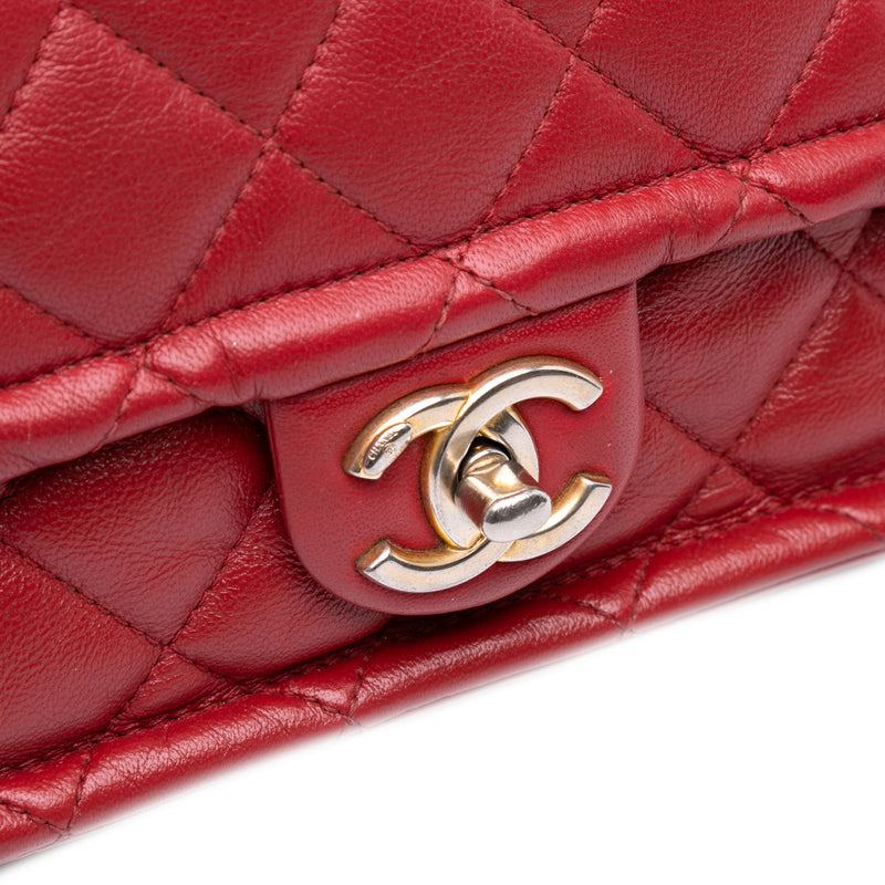 Small Quilted Lambskin Chain Link Flap - Image 8