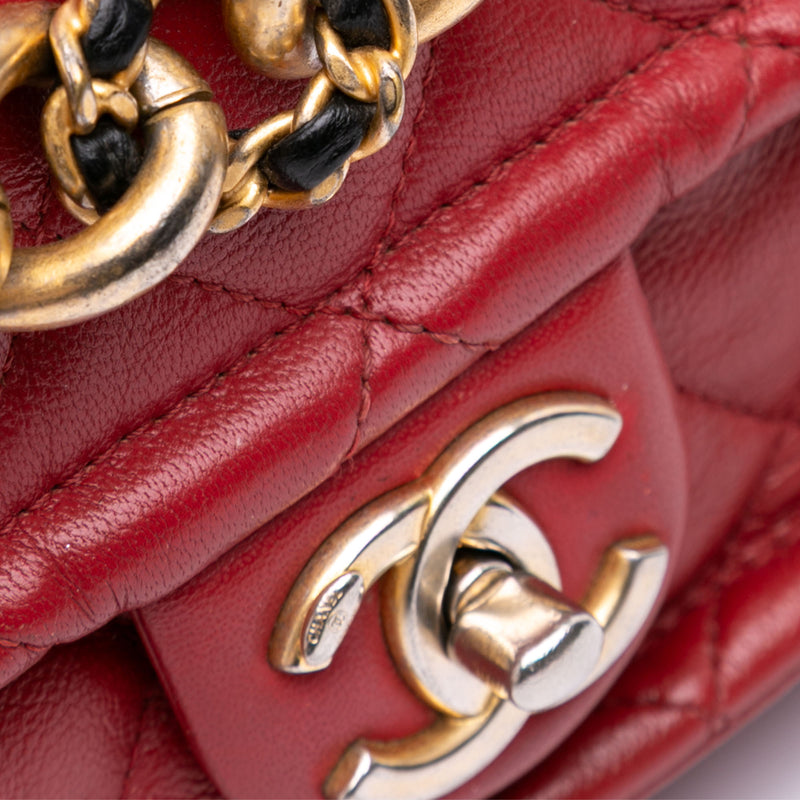 Small Quilted Lambskin Chain Link Flap - Image 9