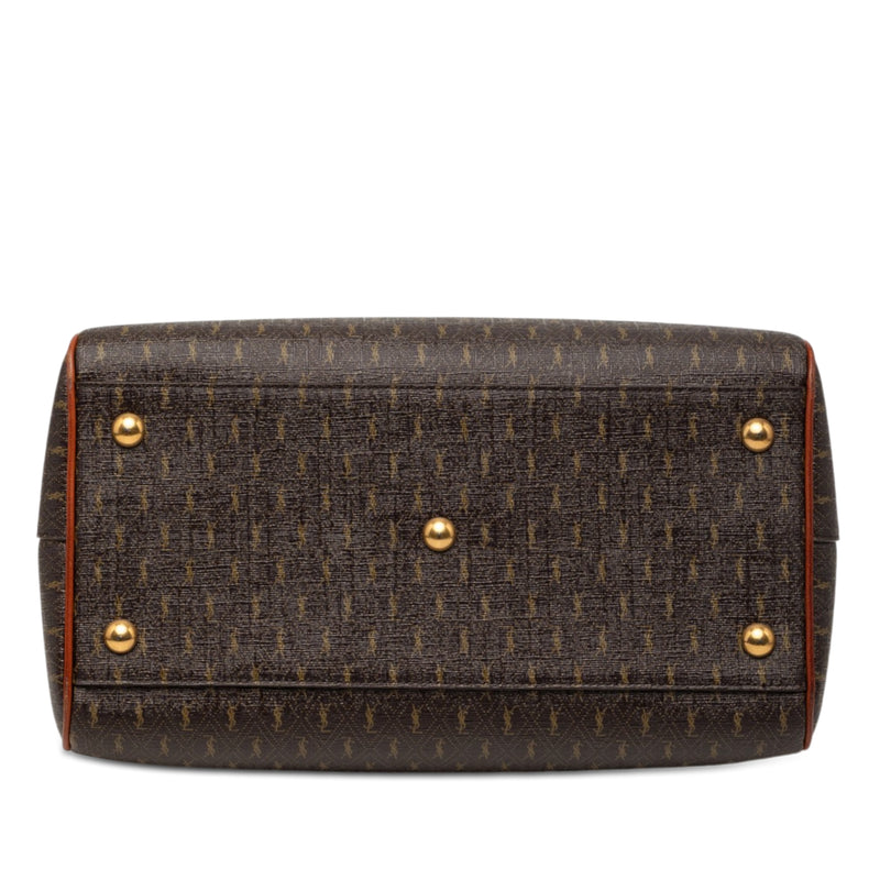 Le Monogramme Coated Canvas and Leather Striped Boston Bag - Image 3