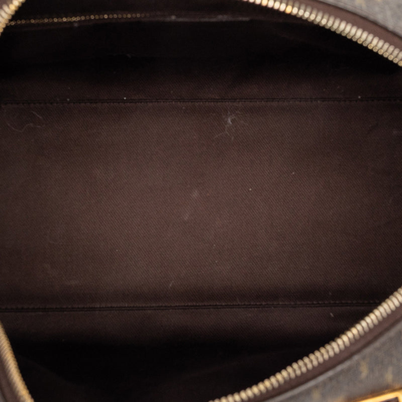 Le Monogramme Coated Canvas and Leather Striped Boston Bag - Image 4