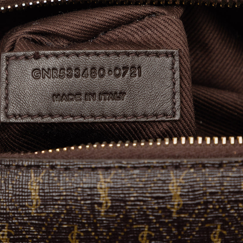 Le Monogramme Coated Canvas and Leather Striped Boston Bag - Image 6