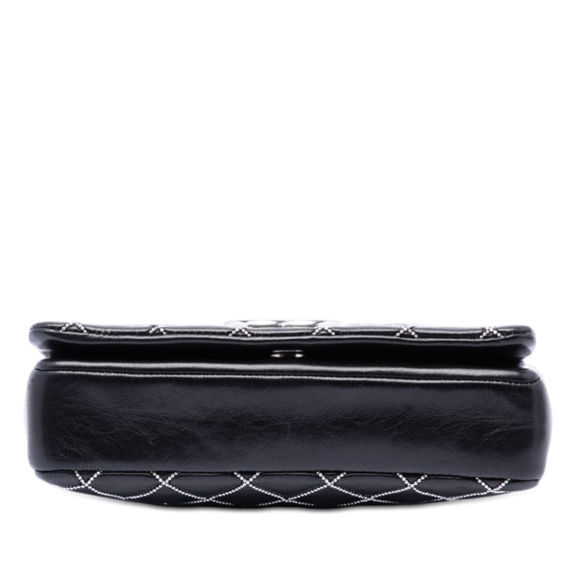 Mini CC Quilted Lambskin Beaded Full Flap - Image 3