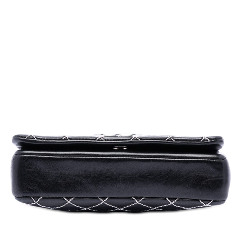 Mini CC Quilted Lambskin Beaded Full Flap - Image 3