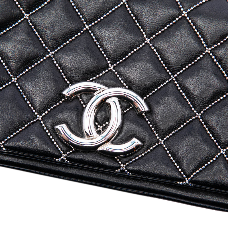Mini CC Quilted Lambskin Beaded Full Flap - Image 5