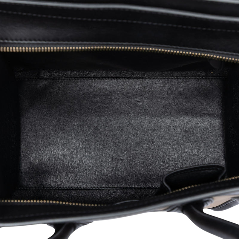 Mini Tricolor Nubuck and Calfskin Luggage Tote - Image 4