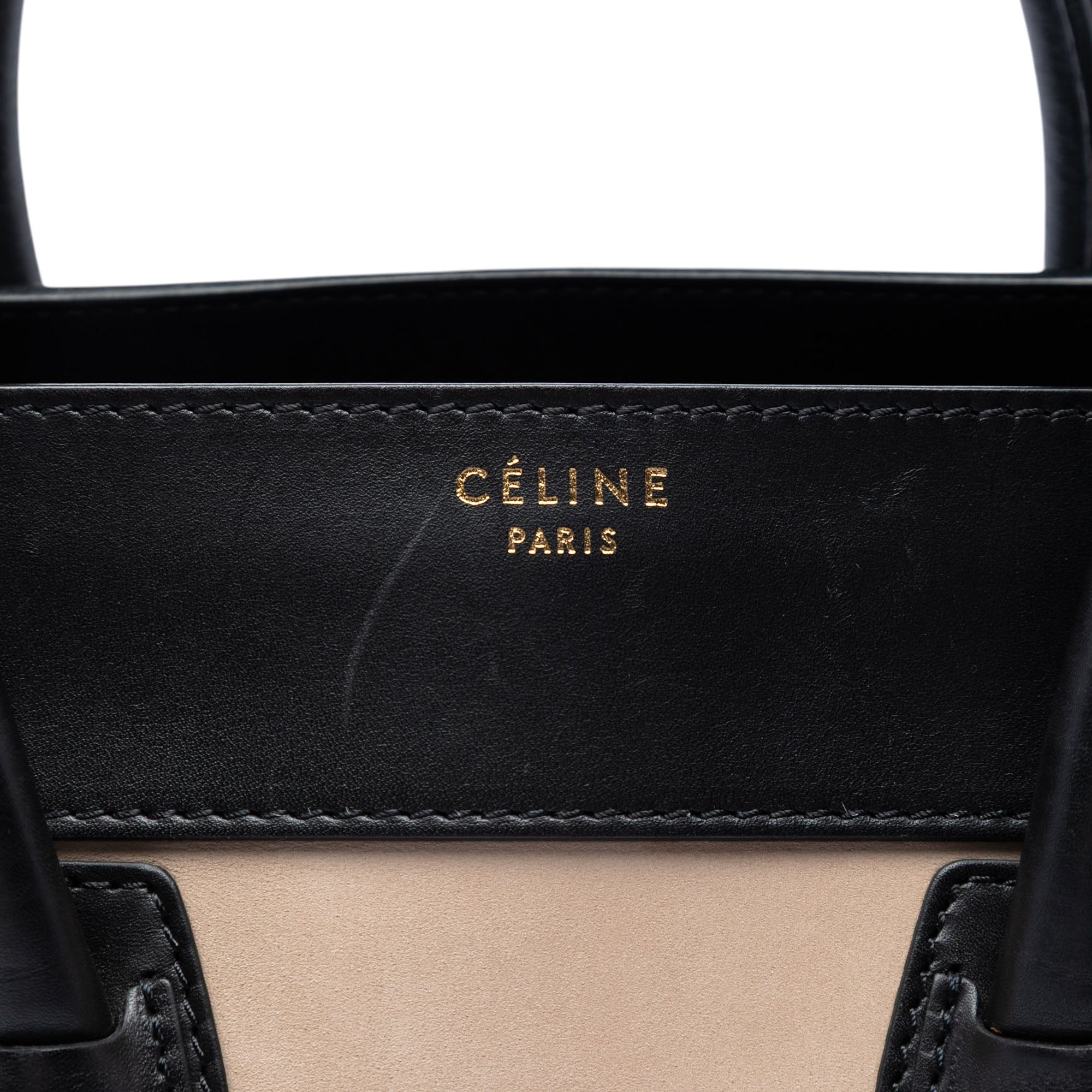 Mini Tricolor Nubuck and Calfskin Luggage Tote - Image 5