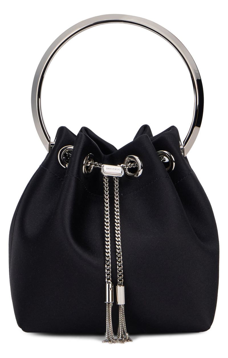 Jimmy Choo Bon Bucket Bag — Black Viscose