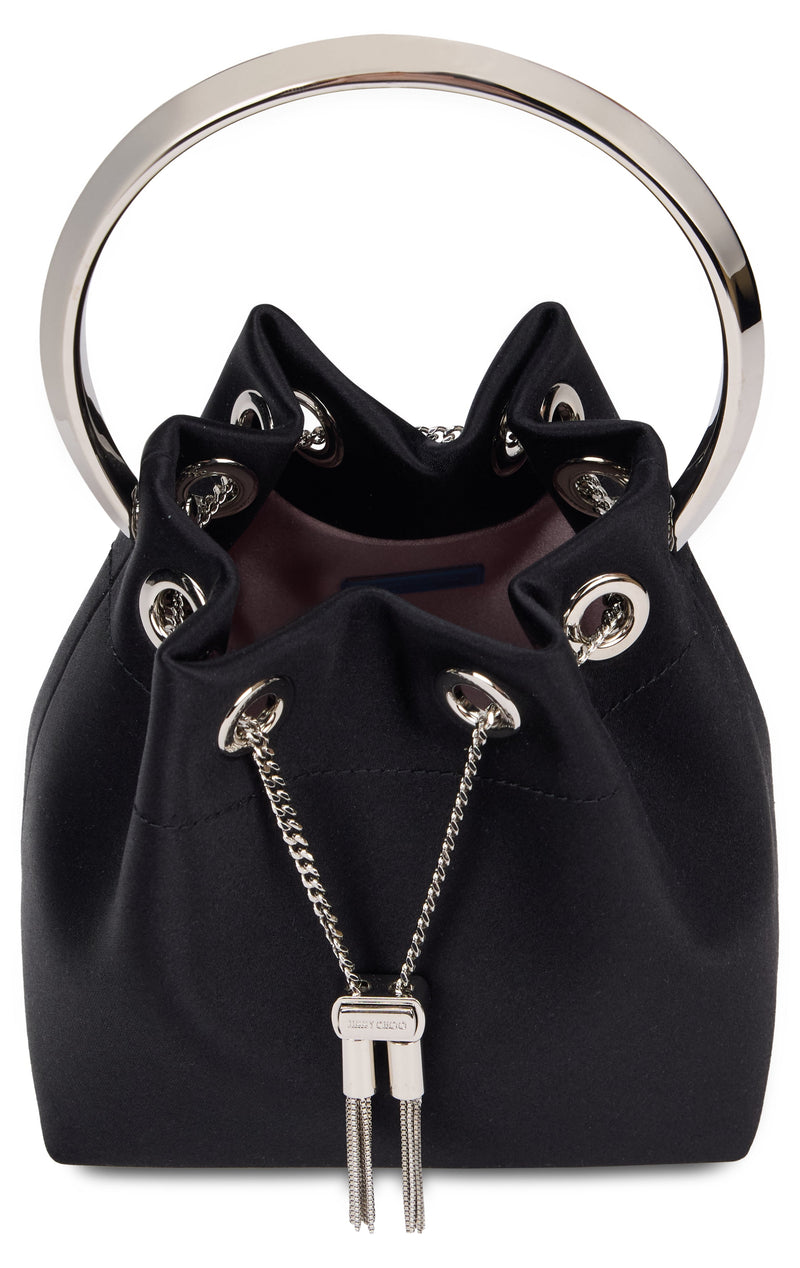 Jimmy Choo Bon Bucket Bag — Black Viscose